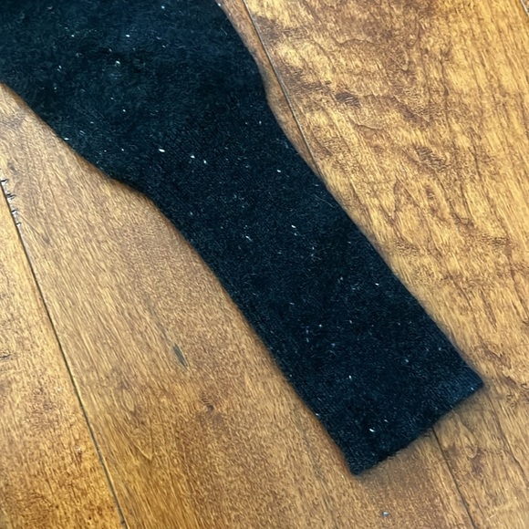 Halogen Cashmere black white Polka Dot V Neck Sweater Size S - Picture 7 of 7